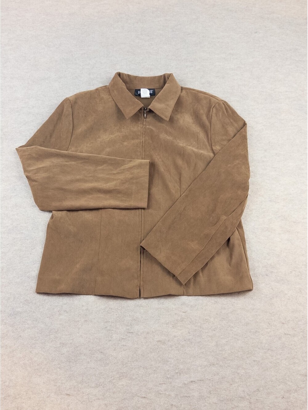 Briggs New York Women's Brown Zip-Up Jacket Size 14